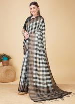 Cotton Silk Black Casual Wear Weaving Saree
